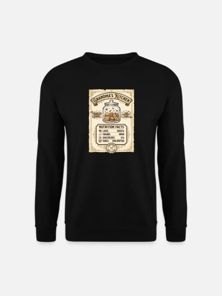 Grandma's Kitchen Nutrition Facts - Unisex Sweatshirt - black
