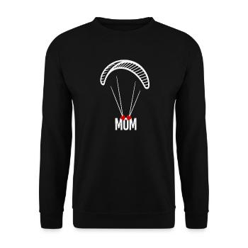 Conception de cœur parachute Mom Parachute - Sweat-shirt Unisexe - noir - Devant - Alina (178cm) & Michal (187cm)