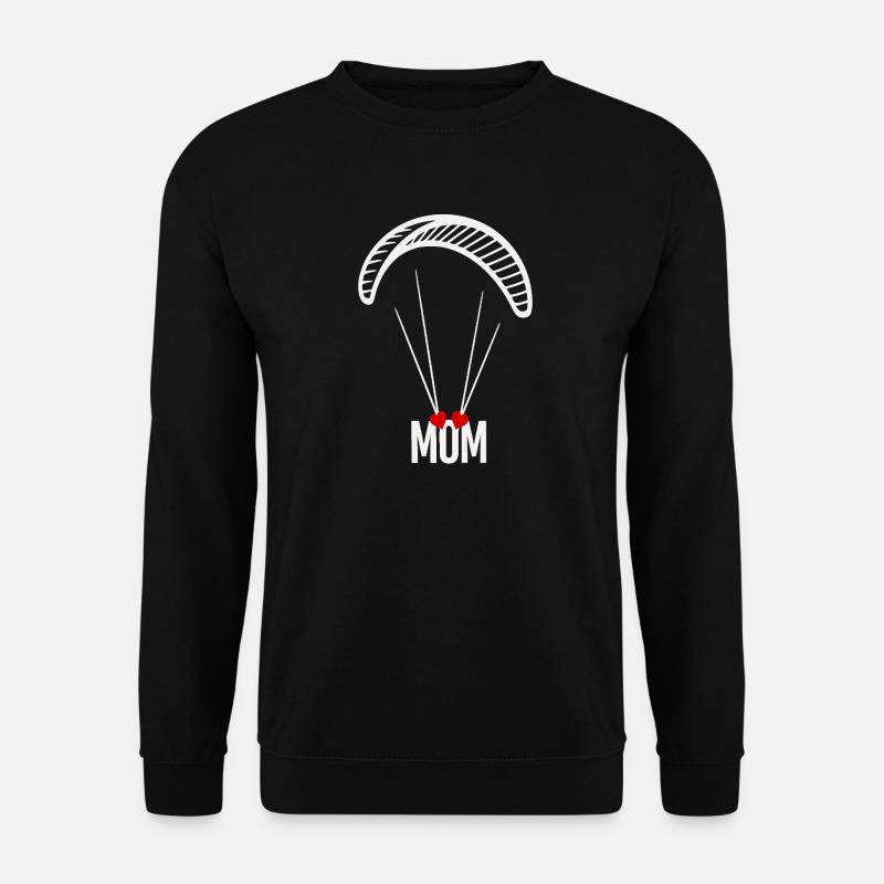 Paragliding-Mom Parachute Herz-Design - Unisex Pullover - Schwarz