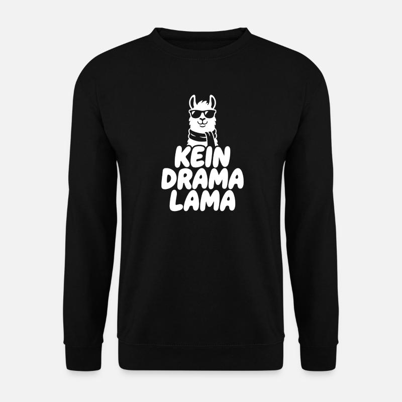 Kein Drama Lama - Unisex Pullover - Schwarz