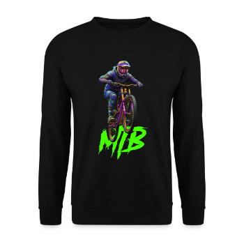 MTB bike - Unisex Pullover - Schwarz - Vorne - Alina (178cm) & Michal (187cm)