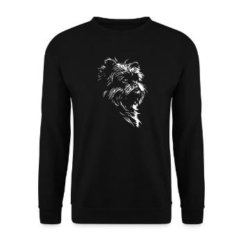 Affenpinscher Silhouette Dog Dog Wilsigns - Unisex Sweatshirt - black - Front - Alina (178cm) & Michal (187cm)