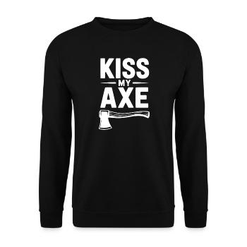 küssen - Unisex Pullover - Schwarz - Vorne - Alina (178cm) & Michal (187cm)