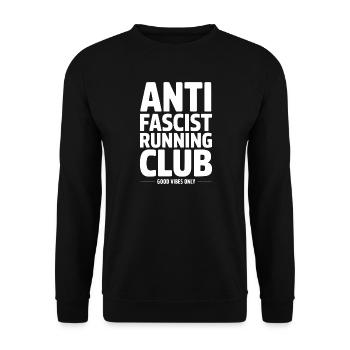 Club de course antifasciste - T-shirt Antifa - Sweat-shirt Unisexe - noir - Devant - Alina (178cm) & Michal (187cm)