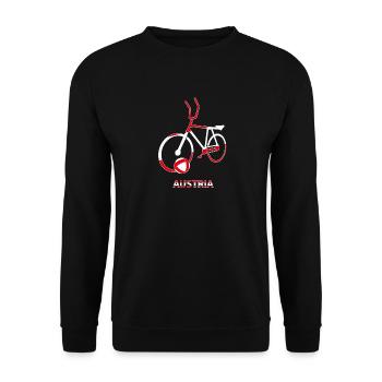 Radball, Cycleball, Hallenradsport, Austria - Unisex Pullover - Schwarz - Vorne - Alina (178cm) & Michal (187cm)
