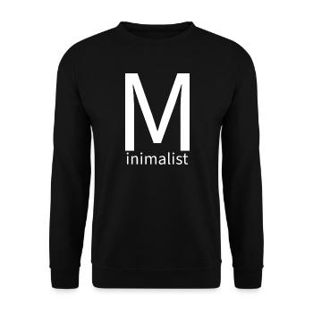 Minimlaist – radikal minimal gedacht - Unisex Pullover - Schwarz - Vorne - Alina (178cm) & Michal (187cm)