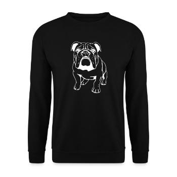 Bulldogge - Unisex Pullover - Schwarz - Vorne - Alina (178cm) & Michal (187cm)