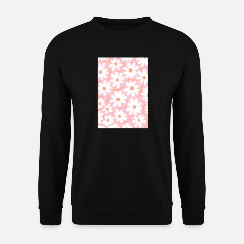 Pink Daisies - Unisex Sweatshirt - black
