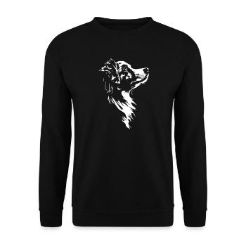 Silhouette du berger australien : chien de berger de troupeau Wils. - Sweat-shirt Unisexe - noir - Devant - Alina (178cm) & Michal (187cm)
