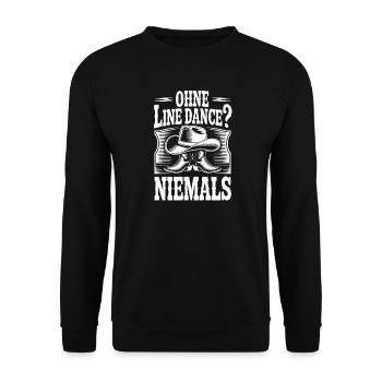 Line Dance Passion - Unisex Pullover - Schwarz - Vorne - Alina (178cm) & Michal (187cm)