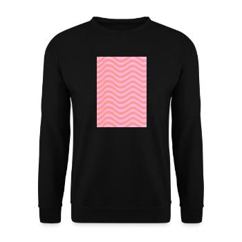Stripe Wave Pattern - Pink Customizable - Unisex Sweatshirt - black - Front - Alina (178cm) & Michal (187cm)