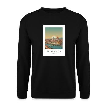Dusk over Florence Cathedral - Unisex Sweatshirt - black - Front - Alina (178cm) & Michal (187cm)
