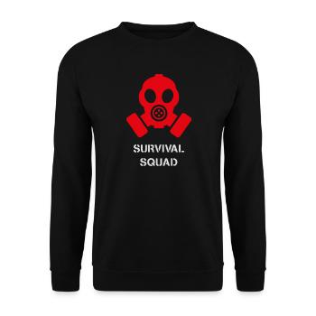 Biohazard Gasmaske Cyberpunk-Design - Unisex Pullover - Schwarz - Vorne - Alina (178cm) & Michal (187cm)