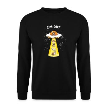 UFO Beam Dogs Galactic Crew - Sweat-shirt Unisexe - noir - Devant - Alina (178cm) & Michal (187cm)