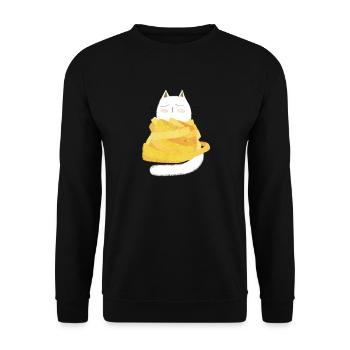 Tagliatelle Cat - Unisex Sweatshirt - black - Front - Alina (178cm) & Michal (187cm)