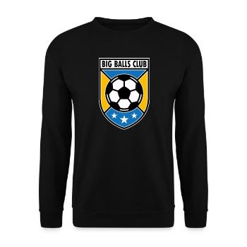 Big Balls Club Football Badge - Unisex Sweatshirt - black - Front - Alina (178cm) & Michal (187cm)