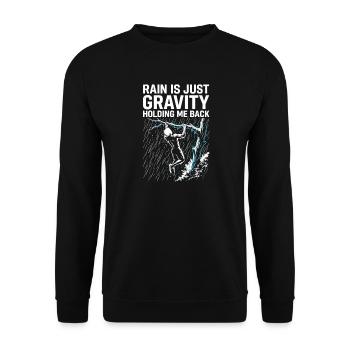 Calisthénie et pluie - Sweat-shirt Unisexe - noir - Devant - Alina (178cm) & Michal (187cm)