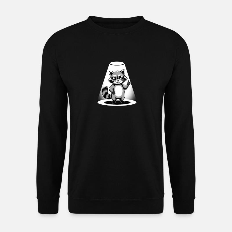 Raccoon Sunglasses - Unisex Sweatshirt - black