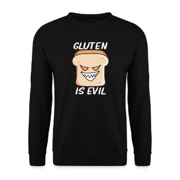 Gluten Free Gluten - Unisex Sweatshirt - black - Front - Alina (178cm) & Michal (187cm)