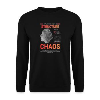 Structure Chaos Urbaine - Sweat-shirt Unisexe - noir - Devant - Alina (178cm) & Michal (187cm)