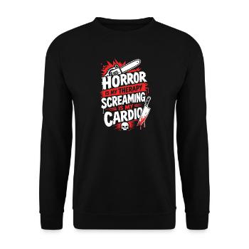 Horror Therapy Is My Cardio - Unisex Sweatshirt - black - Front - Alina (178cm) & Michal (187cm)