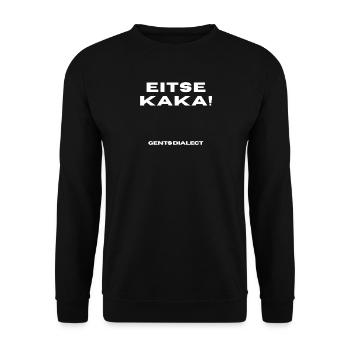Gents_Dialect_T-shirt_Belgische_Streetwear - Sweat-shirt Unisexe - noir - Devant - Alina (178cm) & Michal (187cm)