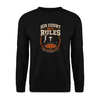 Sein Court Seine Regeln Christlicher Basketball - Unisex Pullover - Schwarz - Vorne - Alina (178cm) & Michal (187cm)