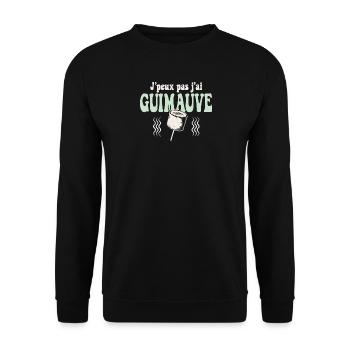 J'peux pas j'ai Guimauve Vert pastel - Sweat-shirt Unisexe - noir - Devant - Alina (178cm) & Michal (187cm)