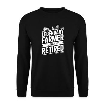 A Legendary Farmer Has Retired - Unisex Sweatshirt - black - Front - Alina (178cm) & Michal (187cm)