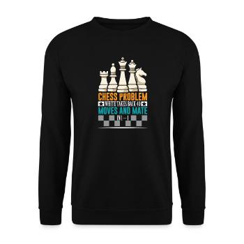 Chess Chess Player Chessboard - Unisex Sweatshirt - black - Front - Alina (178cm) & Michal (187cm)