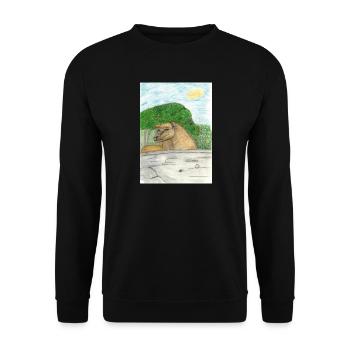 Loewin - Unisex Pullover - Schwarz - Vorne - Alina (178cm) & Michal (187cm)