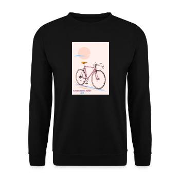 The Ride — Retro Cruiser/Abenteuermodus/pink - Unisex Pullover - Schwarz - Vorne - Alina (178cm) & Michal (187cm)