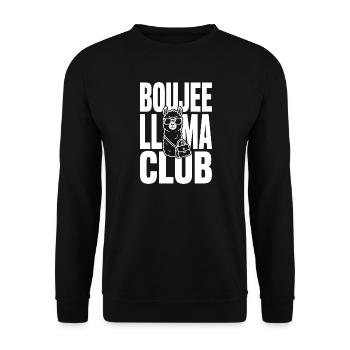 Boujee Llama Club mit Handtasche - Unisex Pullover - Schwarz - Vorne - Alina (178cm) & Michal (187cm)