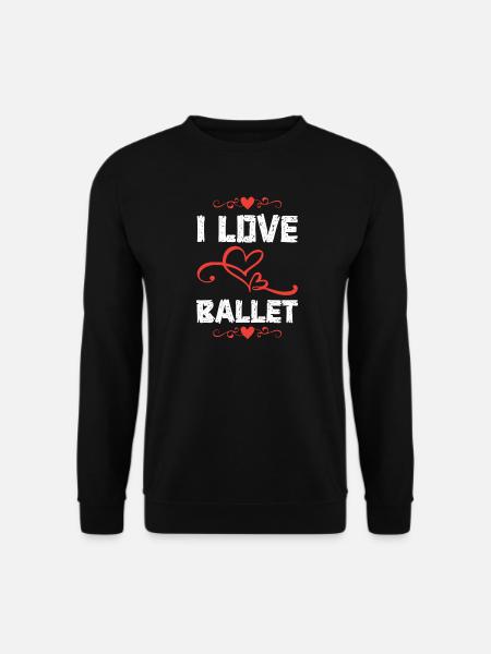 Ich liebe Ballet Schrift - Unisex Pullover - Schwarz