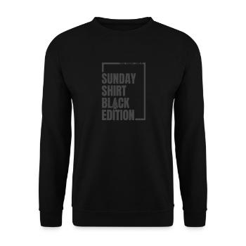 SUNDAY_SHIRT_BLACK EDITION - Unisex Pullover - Schwarz - Vorne - Alina (178cm) & Michal (187cm)
