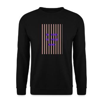 Be Kind to Your Mind  - Unisex Pullover - Schwarz - Vorne - Alina (178cm) & Michal (187cm)