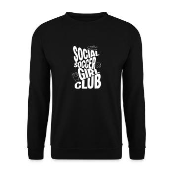 Soccer_Girl_weiss - Unisex Pullover - Schwarz - Vorne - Alina (178cm) & Michal (187cm)