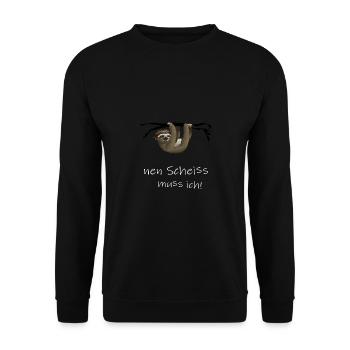 Sloth - I have to fuck - white - Unisex Sweatshirt - black - Front - Alina (178cm) & Michal (187cm)