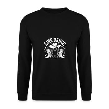 J’adore mon chat et la danse en ligne - Sweat-shirt Unisexe - noir - Devant - Alina (178cm) & Michal (187cm)
