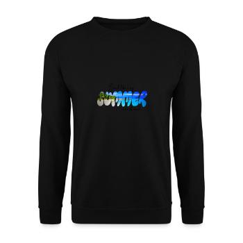 Sommer. Das Strandleben ist mein Gemütszustand - Unisex Pullover - Schwarz - Vorne - Alina (178cm) & Michal (187cm)
