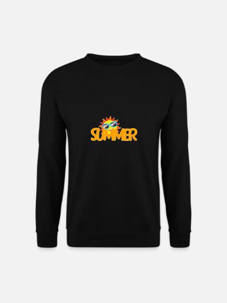 Summer sun with cool glasses - Unisex Sweatshirt - black