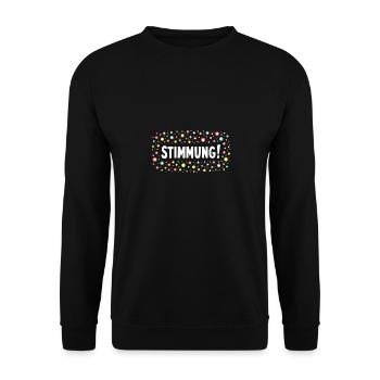 Stimmung Konfetti Silvester Karneval Kostüm - Unisex Pullover - Schwarz - Vorne - Alina (178cm) & Michal (187cm)