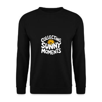 Sunny Summer Moments Vibes Summer Sun - Unisex Sweatshirt - black - Front - Alina (178cm) & Michal (187cm)
