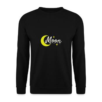 Moon - Unisex Sweatshirt - black - Front - Alina (178cm) & Michal (187cm)