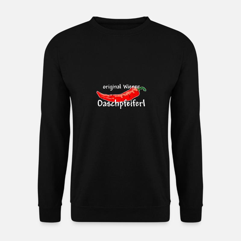 Original Wiener Oaschpfeiferl - Pfefferoni - Unisex Pullover - Schwarz