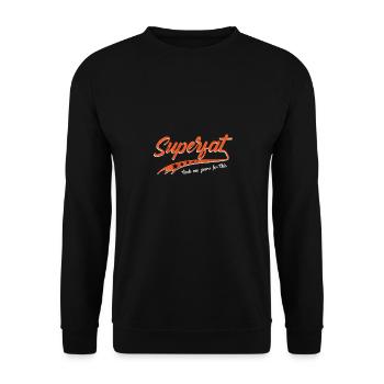 Superfat – Took Me Years for This - Unisex Pullover - Schwarz - Vorne - Alina (178cm) & Michal (187cm)