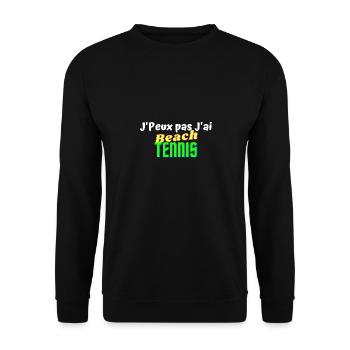 Jpeux pas jai beach tennis - Sweat-shirt Unisexe - noir - Devant - Alina (178cm) & Michal (187cm)