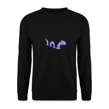 Nessie Seeungeheuer Loch Ness - Unisex Pullover - Schwarz - Vorne - Alina (178cm) & Michal (187cm)