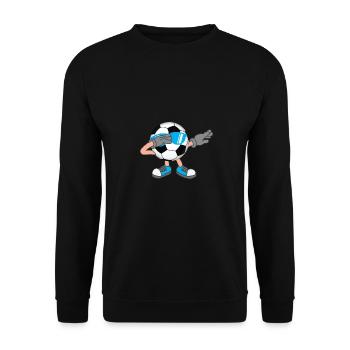 Dabbing Fußball Sonnenbrille Tanz - Unisex Pullover - Schwarz - Vorne - Alina (178cm) & Michal (187cm)