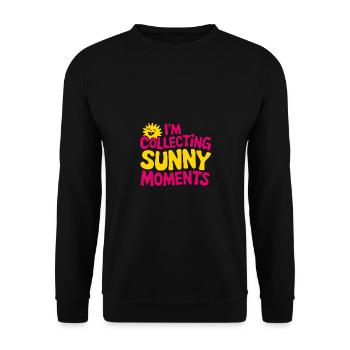 Sunny Summer Moments Vibes Summer Sun - Unisex Sweatshirt - black - Front - Alina (178cm) & Michal (187cm)